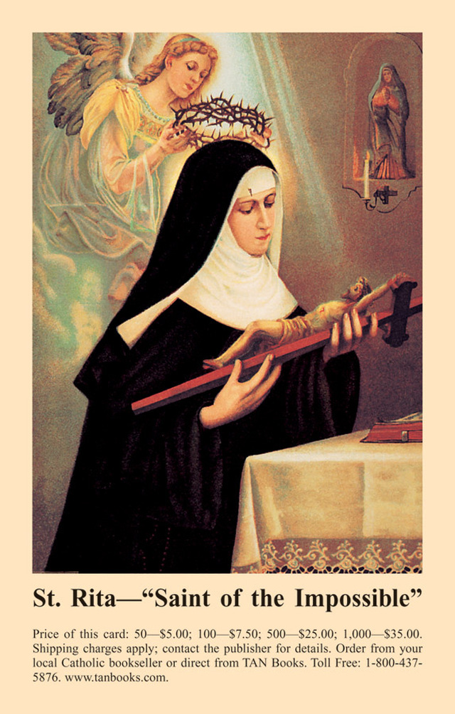 Prayer Card Prayer to Saint Rita (Pkt of 100)