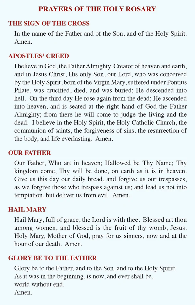 How to Pray the Rosary Pamphlets/Prayer Cards (Pack of 25)